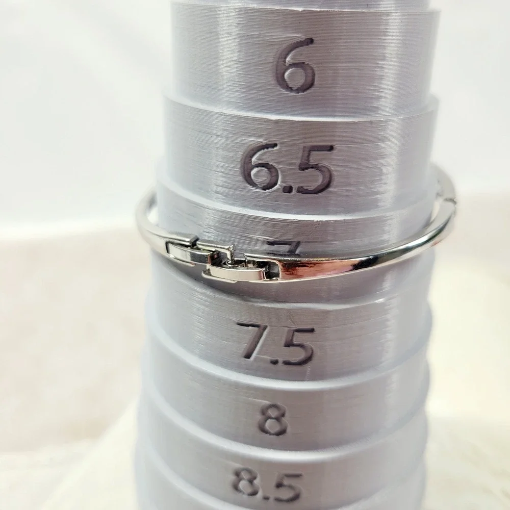 Menton Ezil Love Encounter Crystal Bypass Bangle Bracelet White Gold Plated